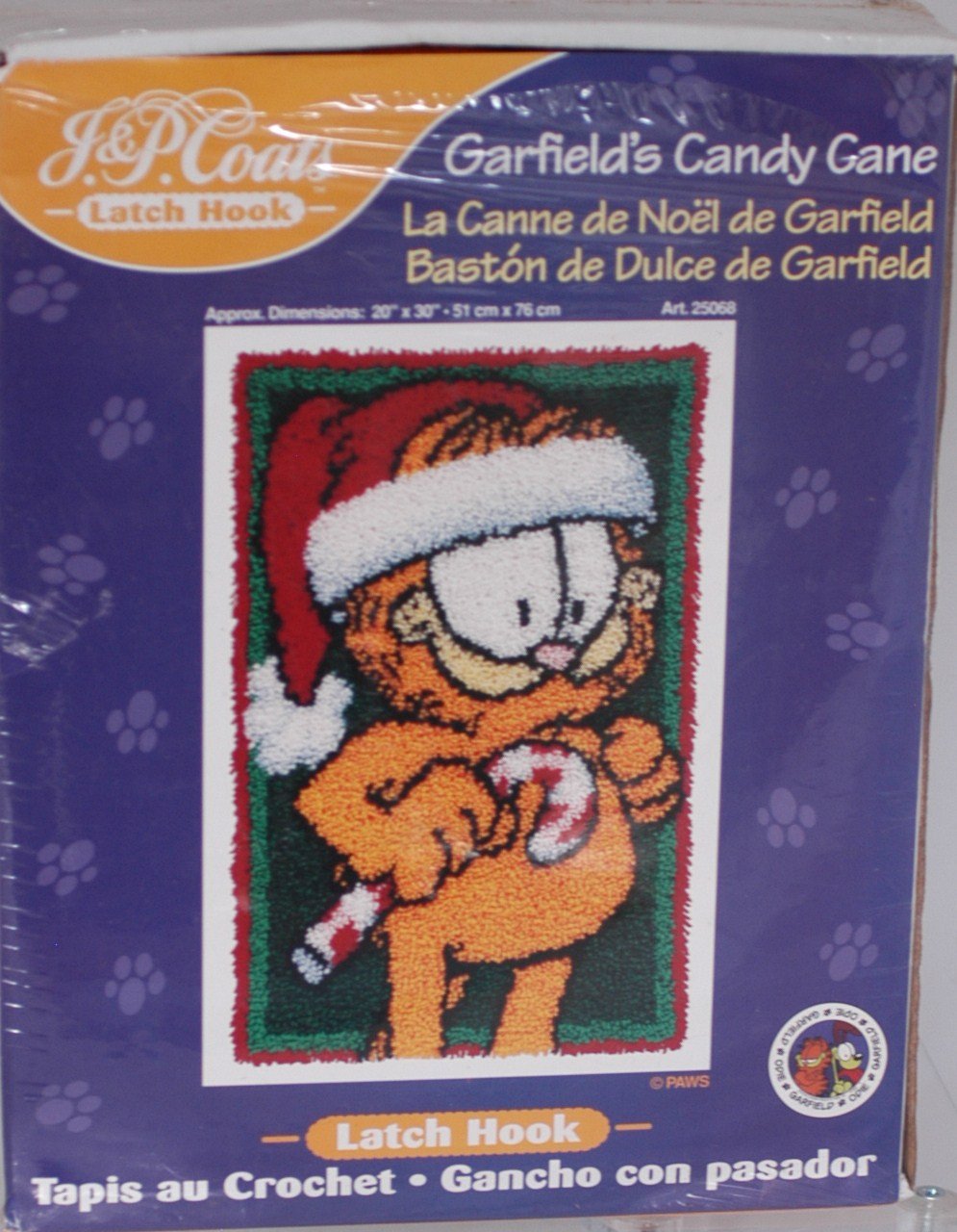 Garfield's Candy Cane 20 x 30 Latch Hook Kit Amazon.in Home & Kitchen