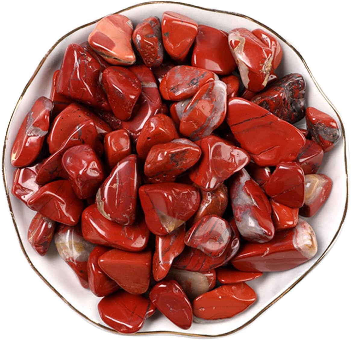 Red Jasper Aquarium Gravel Stones 7-9mm 2lb Natural Fish Tank Decorative Rocks for Freshwater Aquariums Terrarium Landscaping