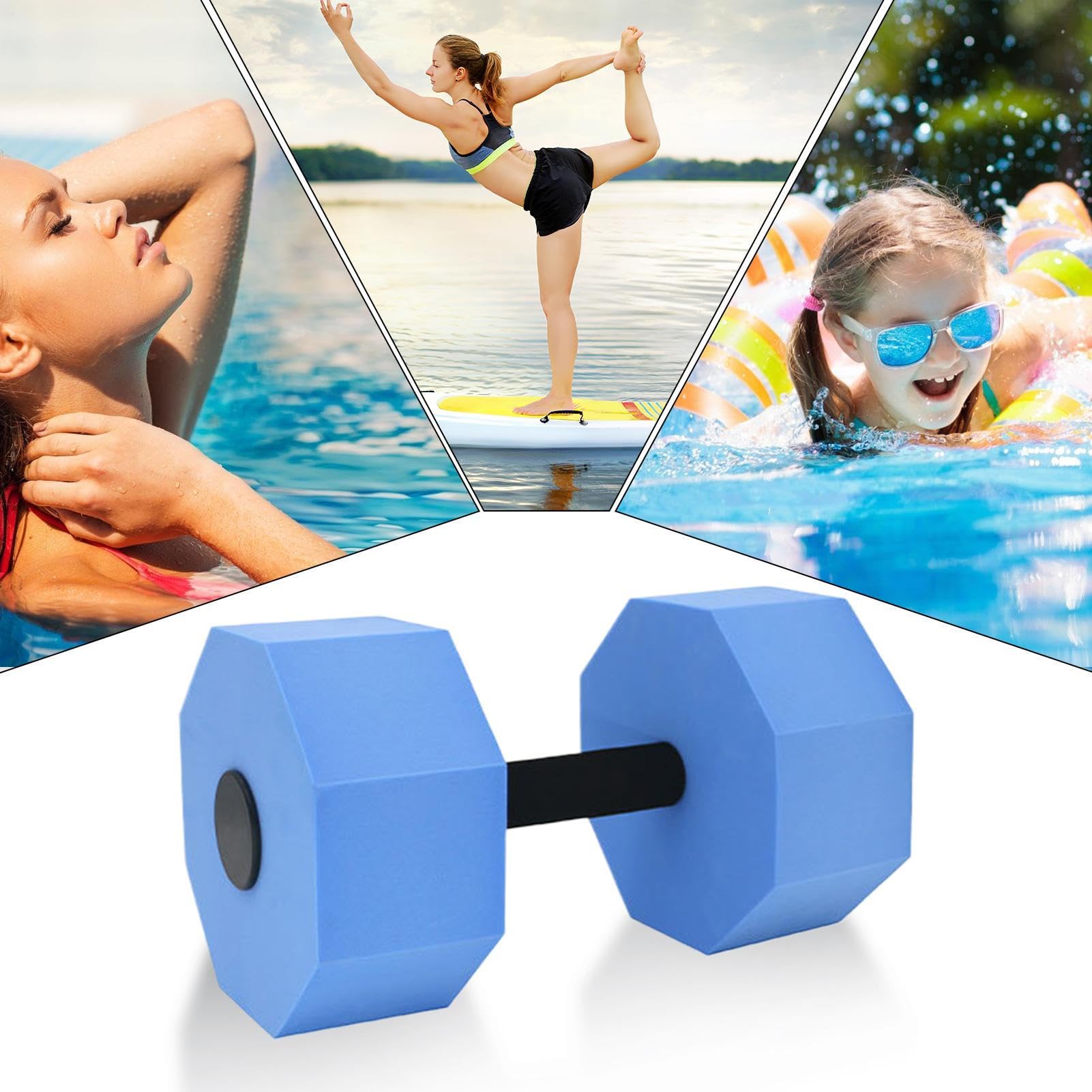 Manubri Acquatici, 1 Par di Pesi in Schiuma per Esercizi in Piscina, Attrezzatura Aerobica Ad Alta Densità Leggera Per Allenamento Indoor Bambini E Dimagrimento