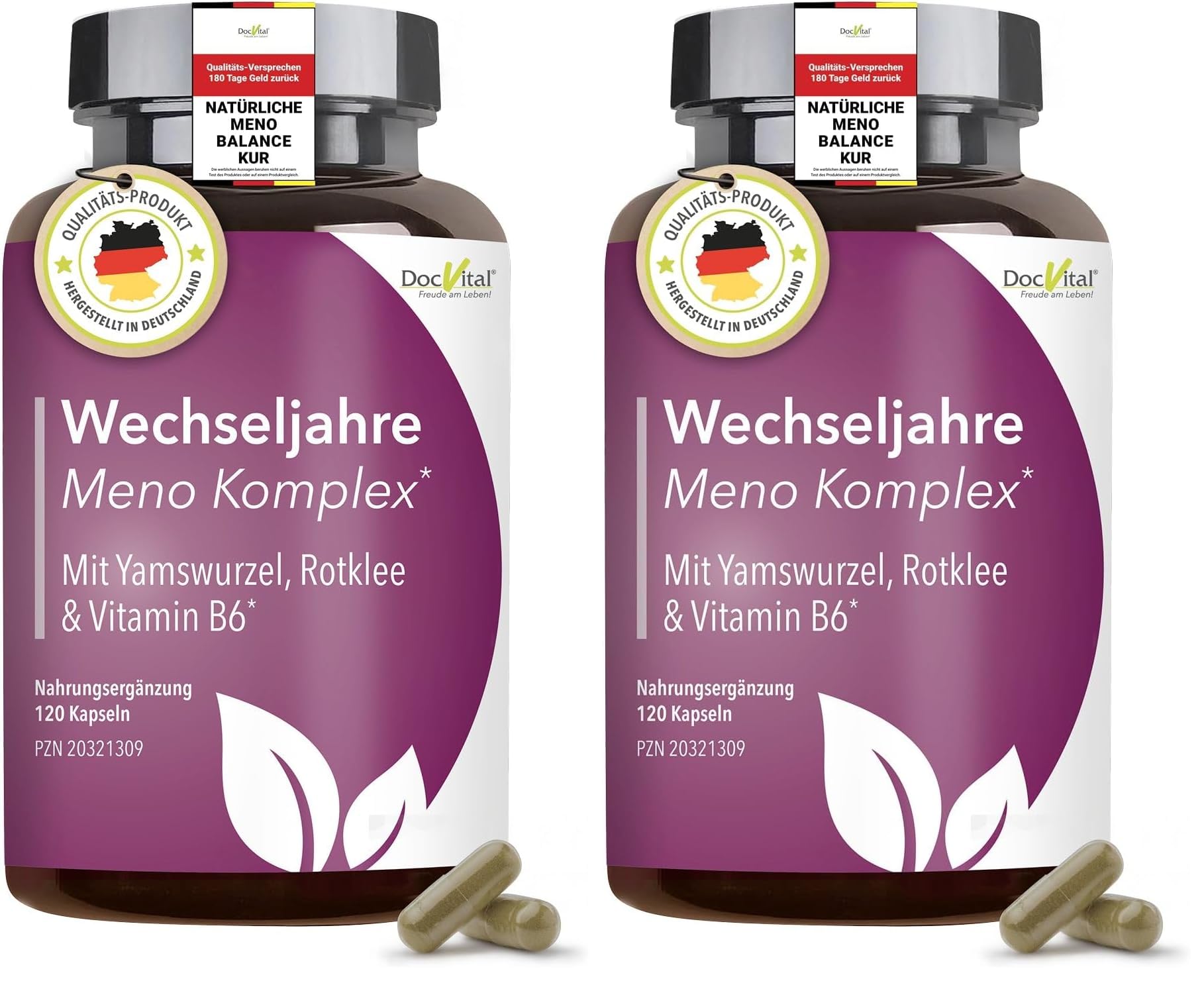 2 Packungen Wechseljahre Komplex, 120 Kapseln, Yamswurzel & Rotklee