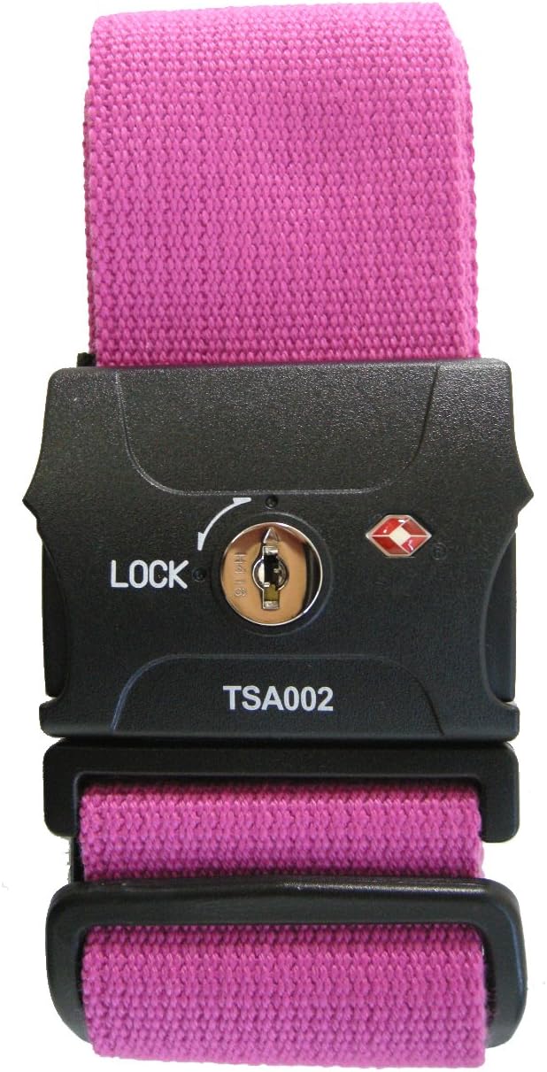 JTB with TSA Lock Suitcase Belt Pink 210010