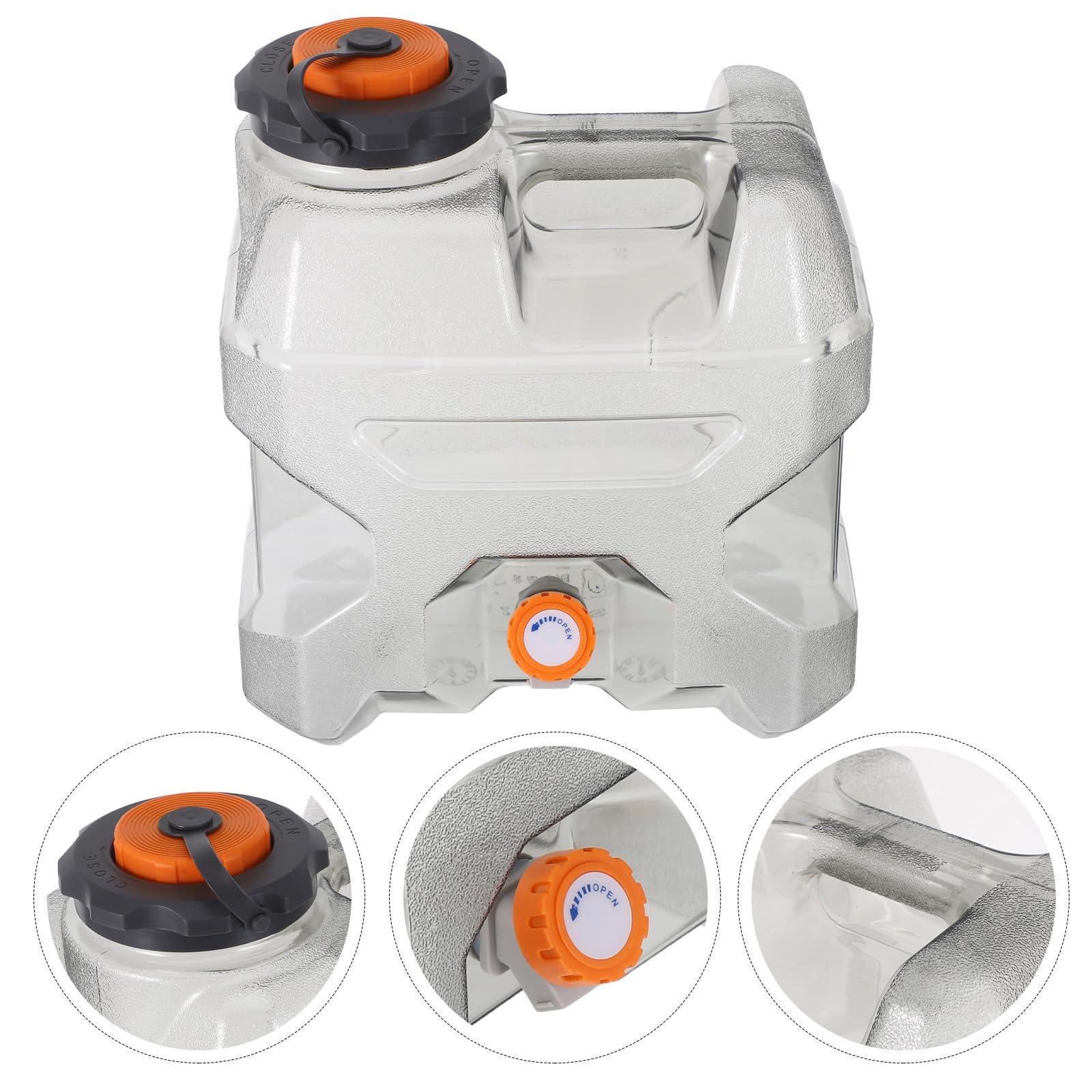 Zerodeko Tragbarer Camping Wasserbehälter 12l aus PC mit Großem Fassungsvermögen und Leichtem Design für Outdoor Wandern und Notfälle mit Praktischem Zapfhahn