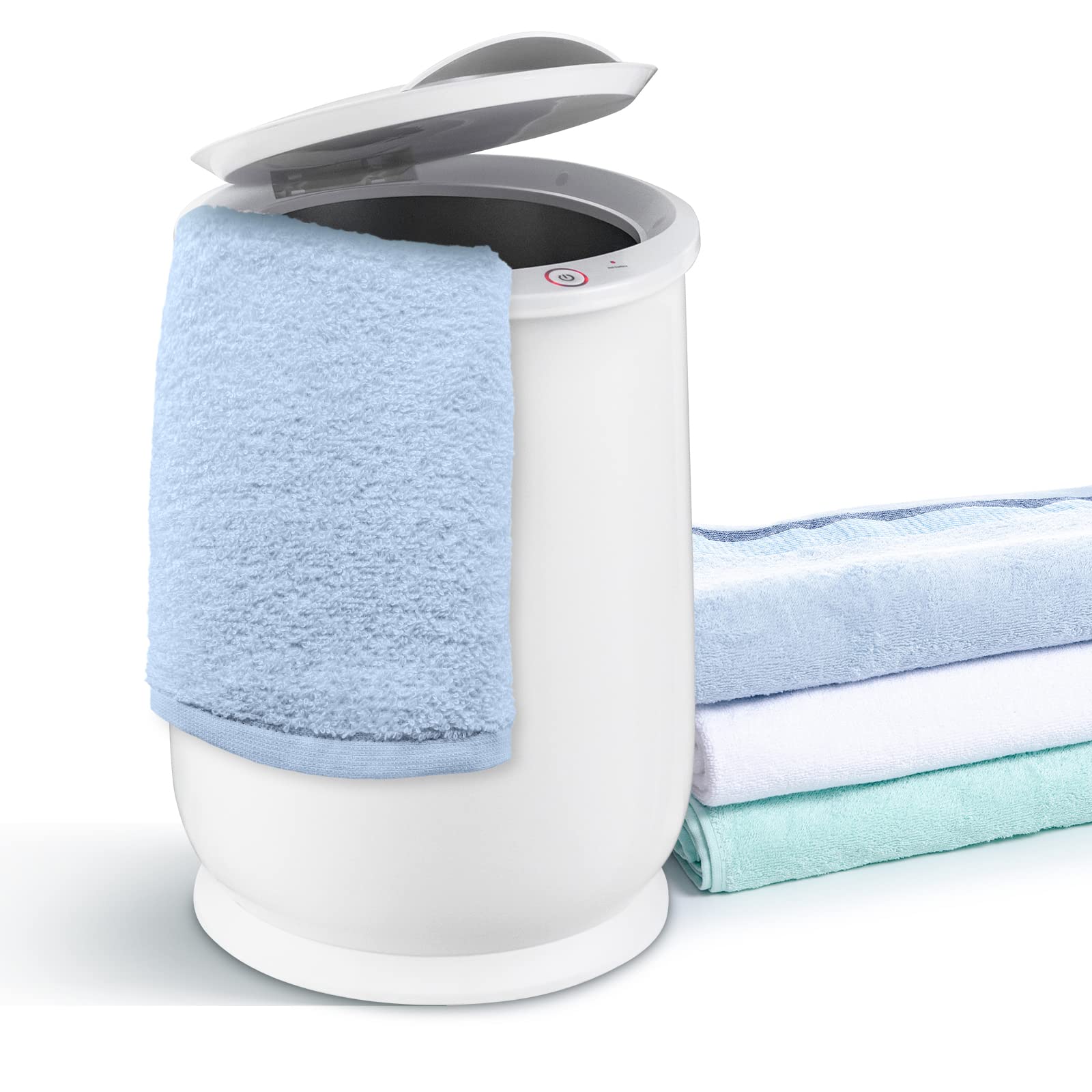 Tangkula 21L Towel Warmer Bucket for Bathroom, Large Towel Warmer w/Flip-Top Lid, 60 Min Auto Shut Off, Fits up to 2 Oversized 45" x 70" Towels, Hot Towel Heater for Blankets, Bathrobes (21L, White)