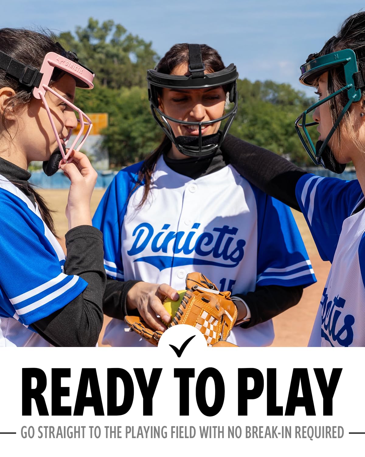 Dinictis Steel Softball Face Mask - Máscara de protección Facial