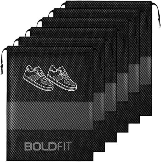 Boldfit Shoe Bag for Travel Bag for Man & Women Shoe Cover for Storage at Home Gym Reusable Travelling Accessories Organizer Pouch Travel...