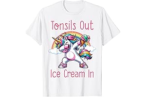 Tonsillectomy Kids Unicorn Gift "Tonsils Out Ice Cream In"