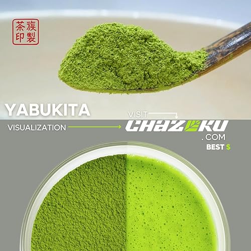 Miniatura 3 de Chazoku Yabukita - Polvo de té verde matcha de lata de 1.23 oz, cultivar individual, grado culinario, té japonés de sabor tradicional, fresco de