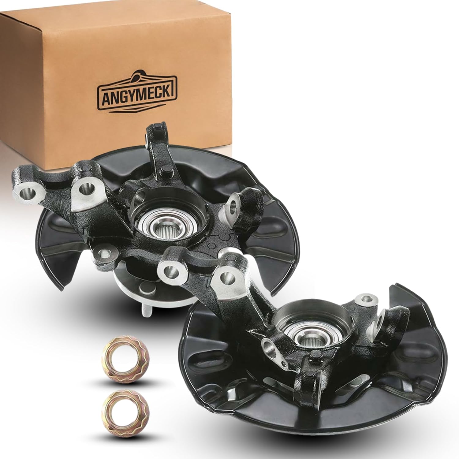 Front Driver & Passenger Side Wheel Bearing Hub Steering Knuckle Assembly For Toyota Corolla 2003-2008 1.8L Sedan Replace For 698-389 698-388 43502-32080 47781-12240 WITH ABS