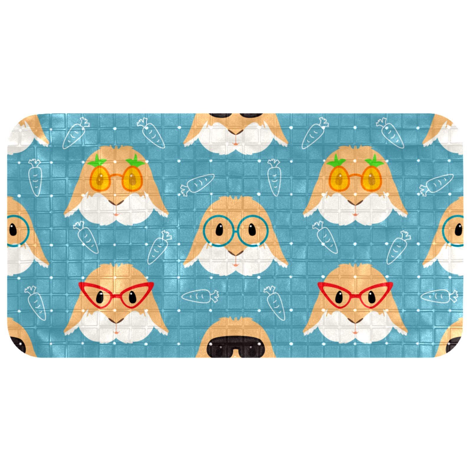 Tapis de douche Bennigiry 37,5x68,5 cm antidérapant avec 112 ventouses pour baignoire