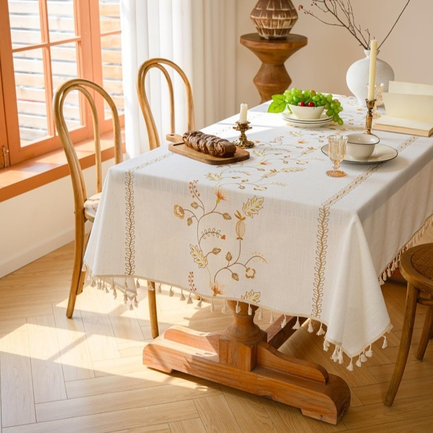 Tovaglia impermeabile dorata, 140 x 180 cm, versatile in stile country, per sala da pranzo, cucina, buffet, feste e campeggio, elegante e resistente