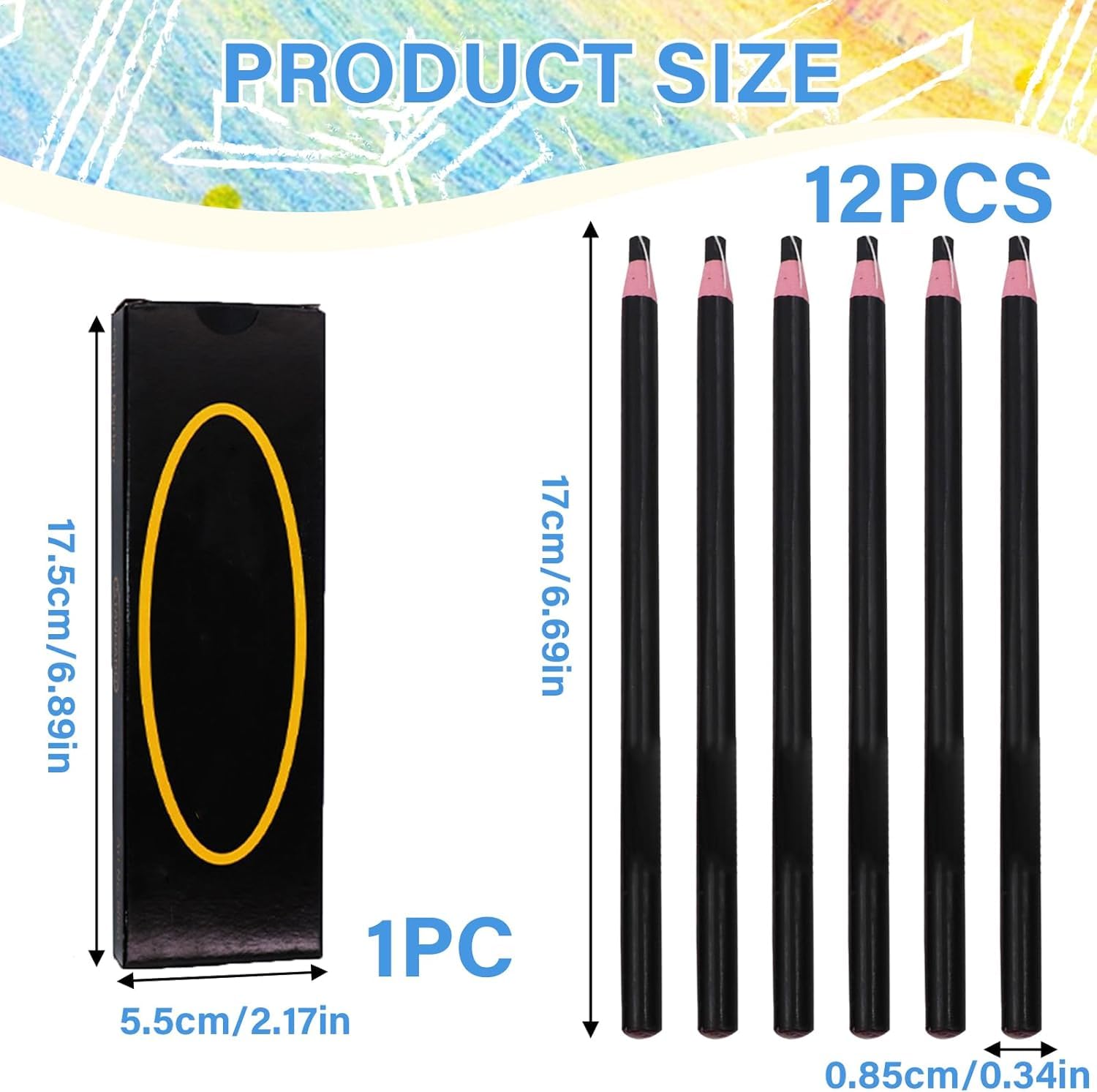12pcs Grease Pencils Wax China Marker Pencils - Image 2