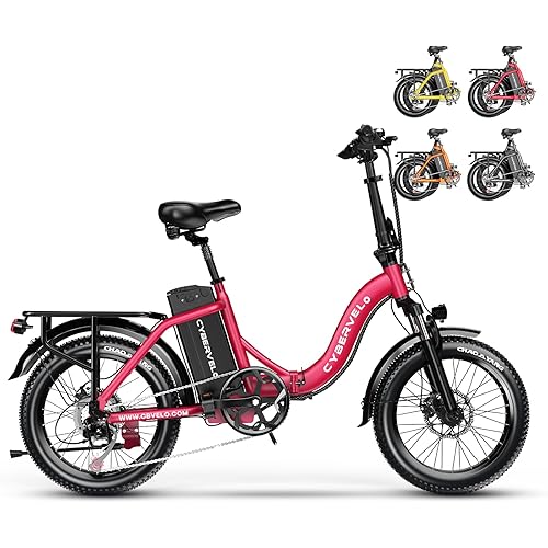 1000W Folding Electric Bike, 48V 20.8AH Large Removable Battery E-Bike, 30+MPH, 80 Miles Max Range, 20" Fat Tire Electric Bike for Adults, Adult Electric Bicycles for Commute