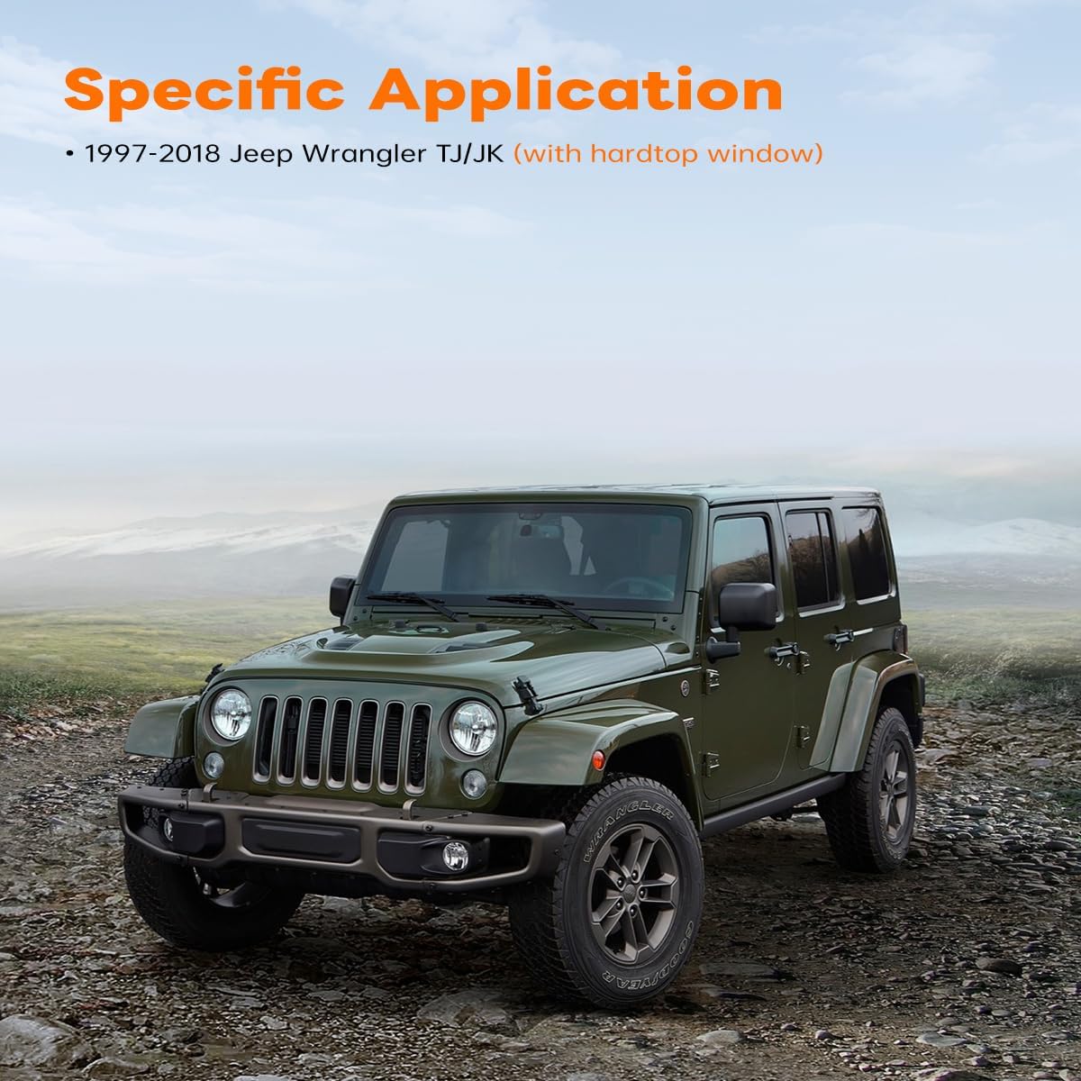 4883496AA & 4883497AA Left & Right Liftgate Ball Stud Compatible with 1997-2018 Jeep Wrangler TJ/JK, Lift Glass Support Bracket Replaces OEM # D4091, D4090