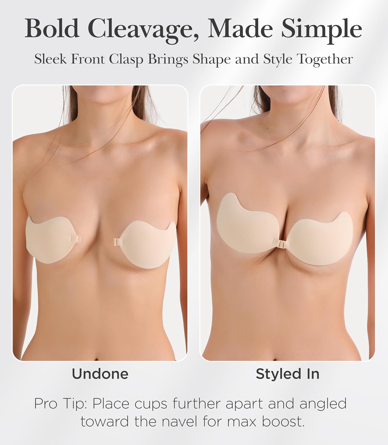 Nippies Flex Bra, Reusable Sticky Bra for Women with Push Up Support