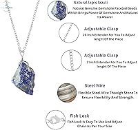 Vista 44 de Raw Gemstone Necklace Birthstones 1 Silver
