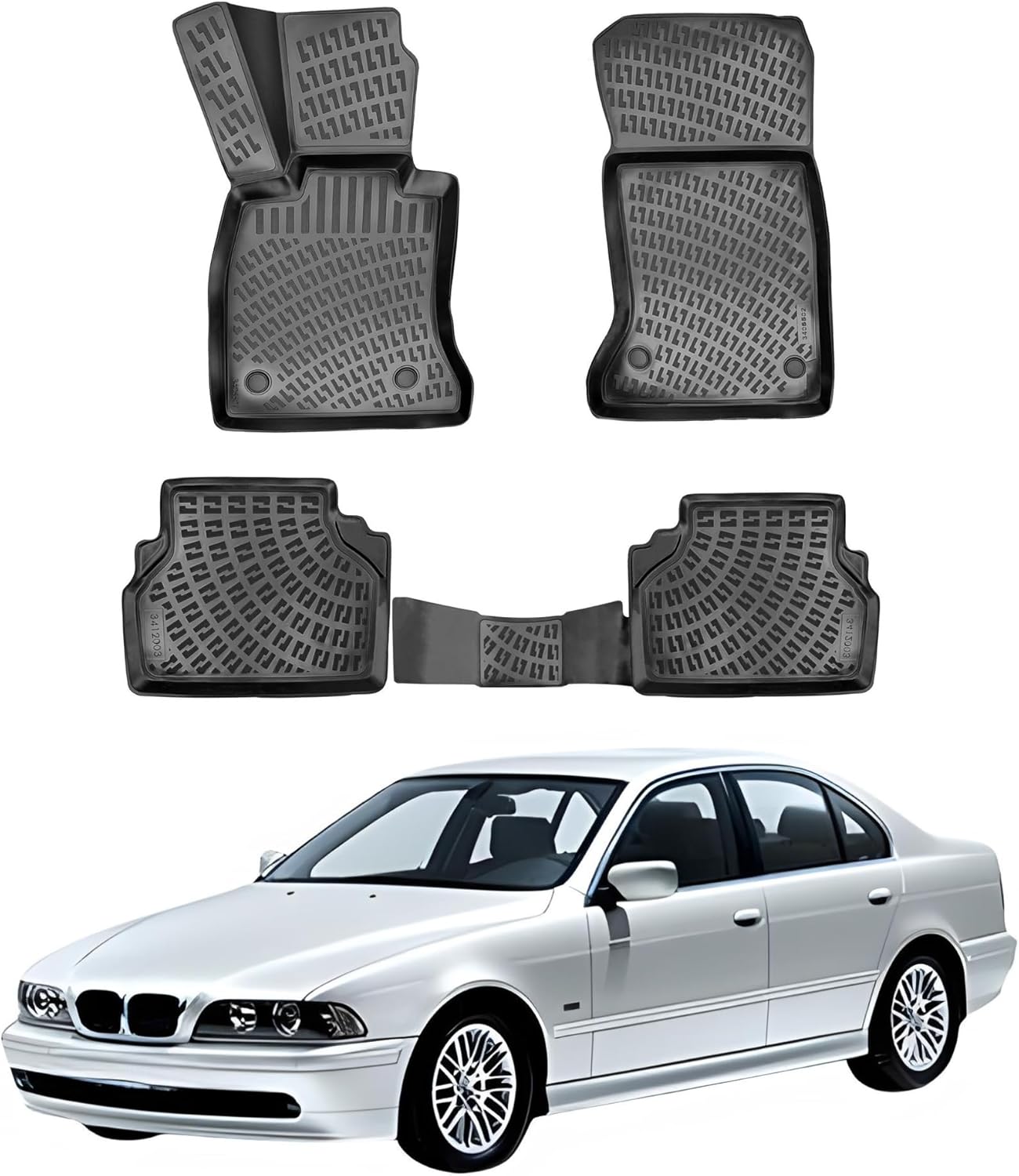 MG Mega Oto Market 3D TPE Floor Mats for BMW E39 - All Weather