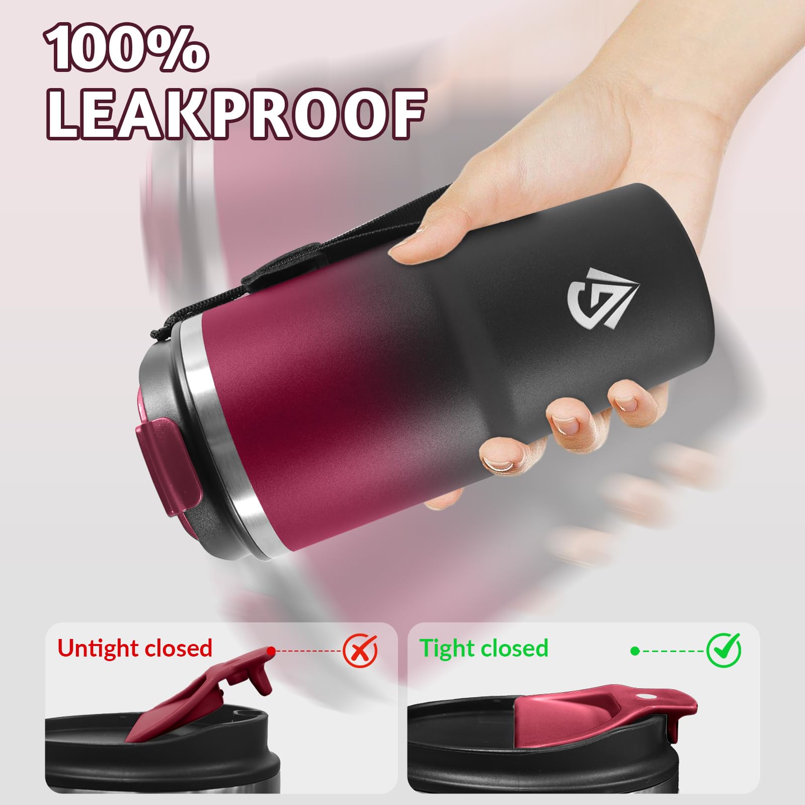 SLOSH Mug Isotherme Tasse Thermos Café Thé à Emporter Double Paroi