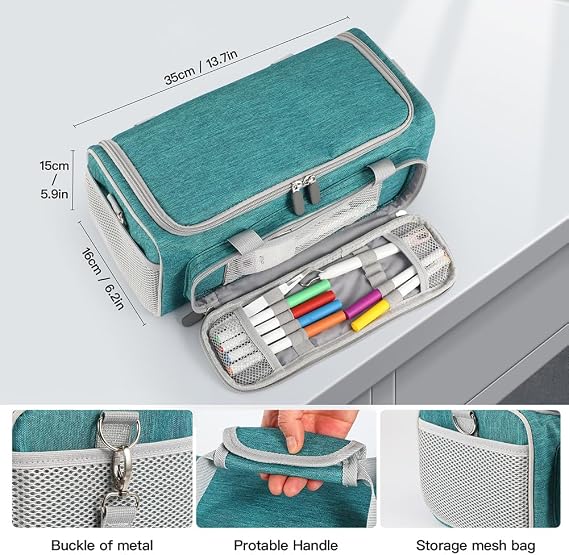 Carrying Case for Cricut Joy Xtra, Compatible with Cricut Accessories and Cricut Tools, Portable Cricut Storage Bag with Adjustable Strap, Green
