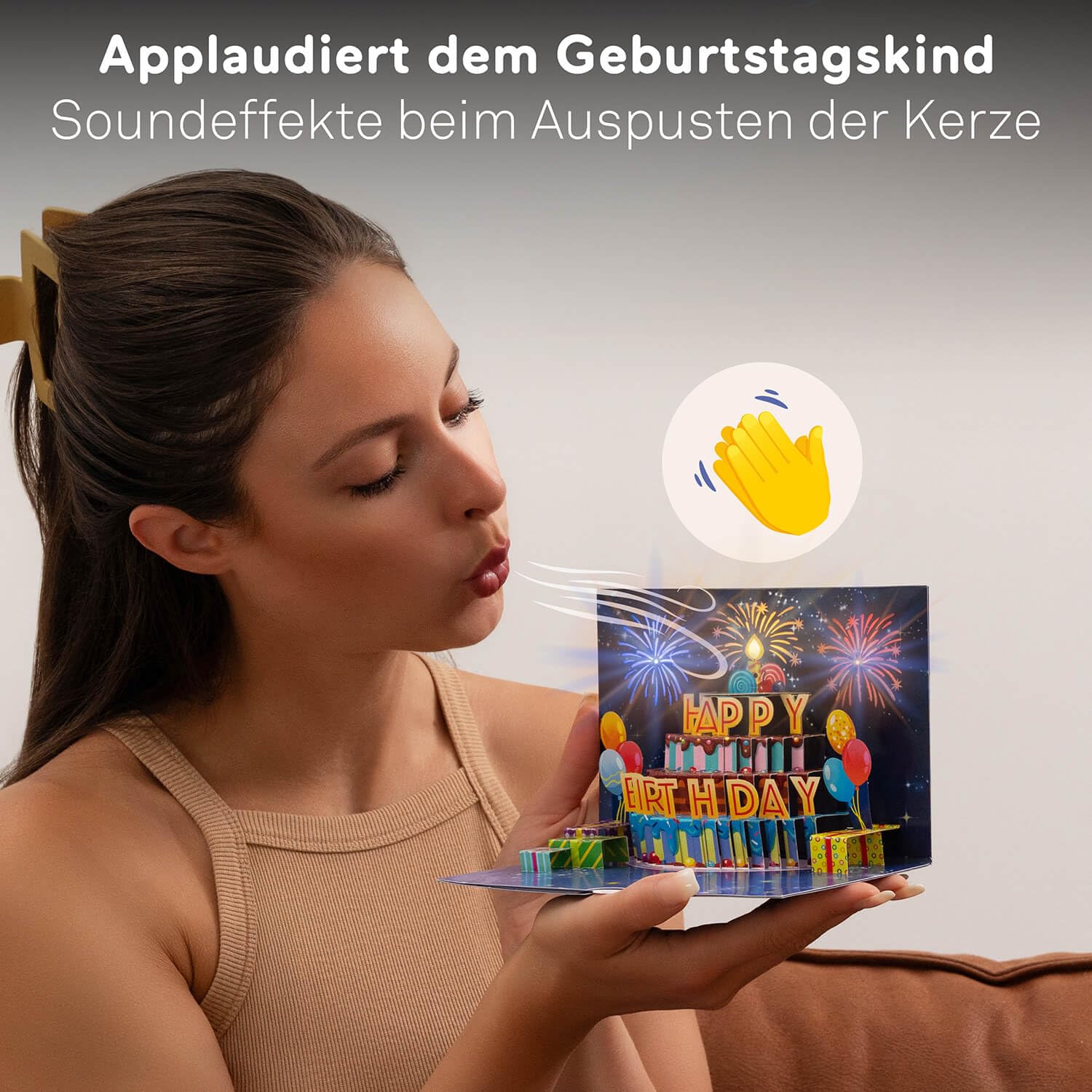 Musikalische Pop-Up-Geburtstagskarte Für Jungen – Mit Licht, Sound & Coolem Krokodil-Motiv