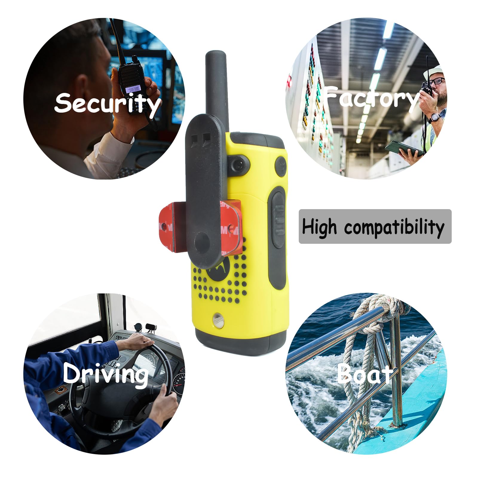 HYSHIKRA Soporte de radio, Walkie Talkie Soporte de montaje para coche compatible con radio de mano BAOFENG QUANMIDLAND RADNY 3 SEPURA y micrófono con clip HYSHIKRA Soporte de radio, Walkie Talkie Soporte de montaje para coche compatible con radio de mano BAOFENG QUANMIDLAND RADNY 3 SEPURA y micrófono con clip