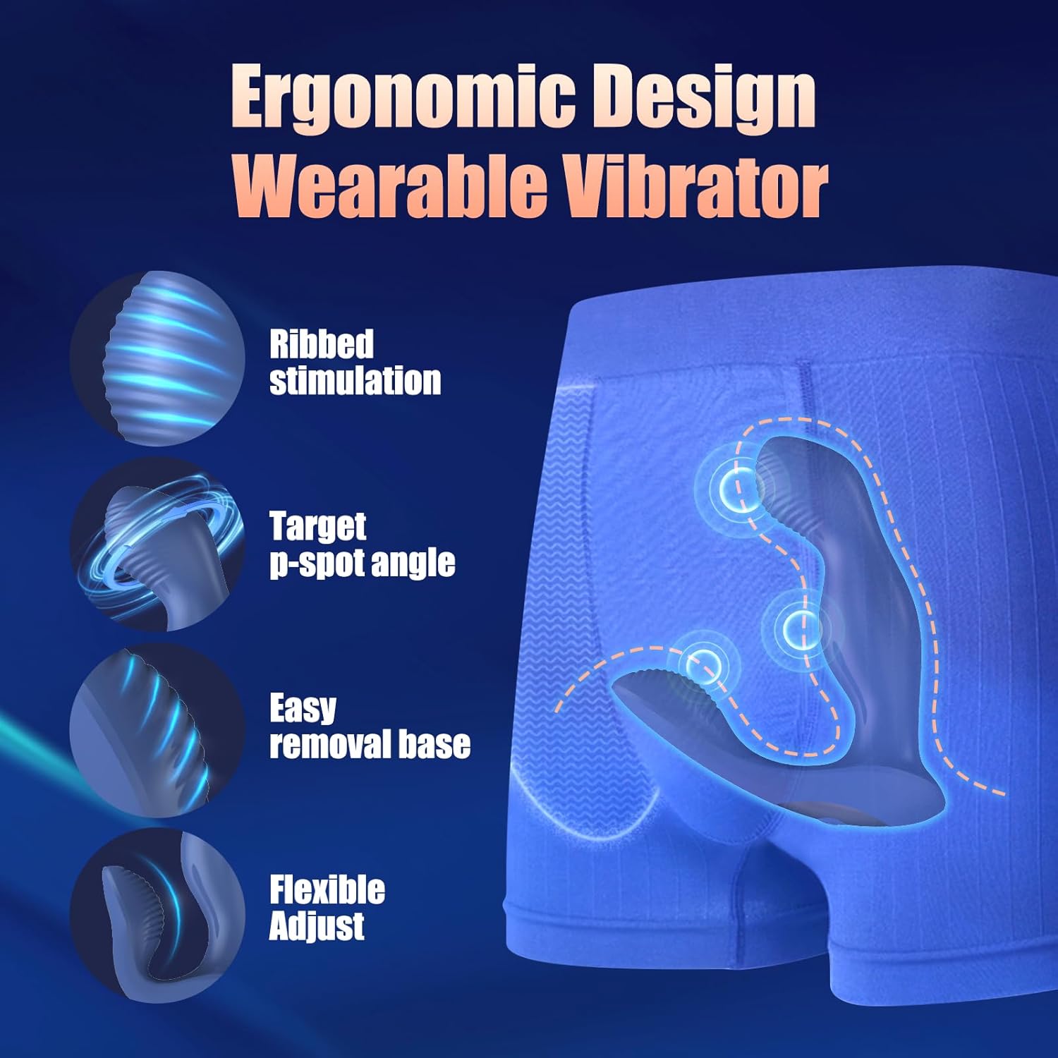 Anal Sex Toy Prostate Massager Vibrator with Remote Control, Adult Sex Toys and Games, Butterfly Vibrators for Perineum & Prostate Massage, Rotating & Vibrating Butt Dildo Anal Plug Male Prostate Toy