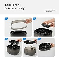 Vista 9 de Gardner Pet Fuente de agua para perros grandes, dispensador automático de agua para perros de gran capacidad de 8 l2.1 galones con circulación