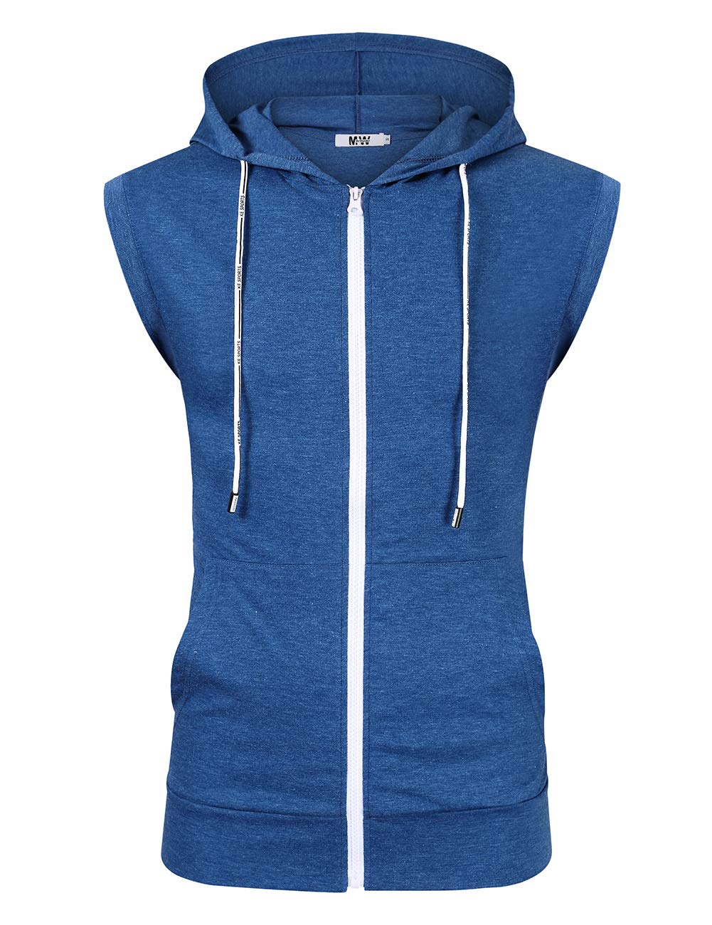 KUULEE Men's Casual Fit Long Sleeve Lightweight Zip Up Pullover Hoodie Sweatshirt with Kanga Pocket