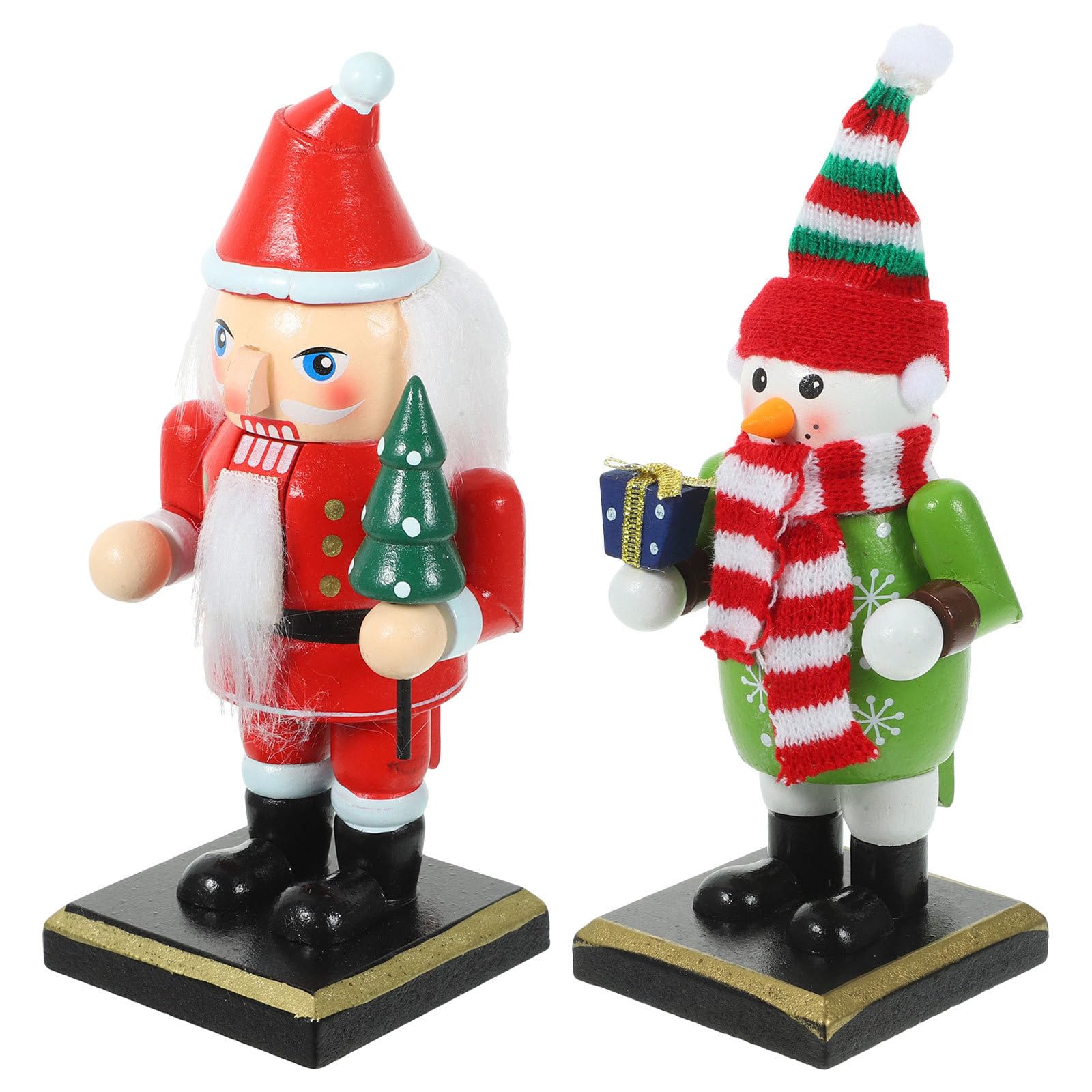 Casse-noisette figurine Noël lot de 2 personnages plastique pour offrir en cadeau de table