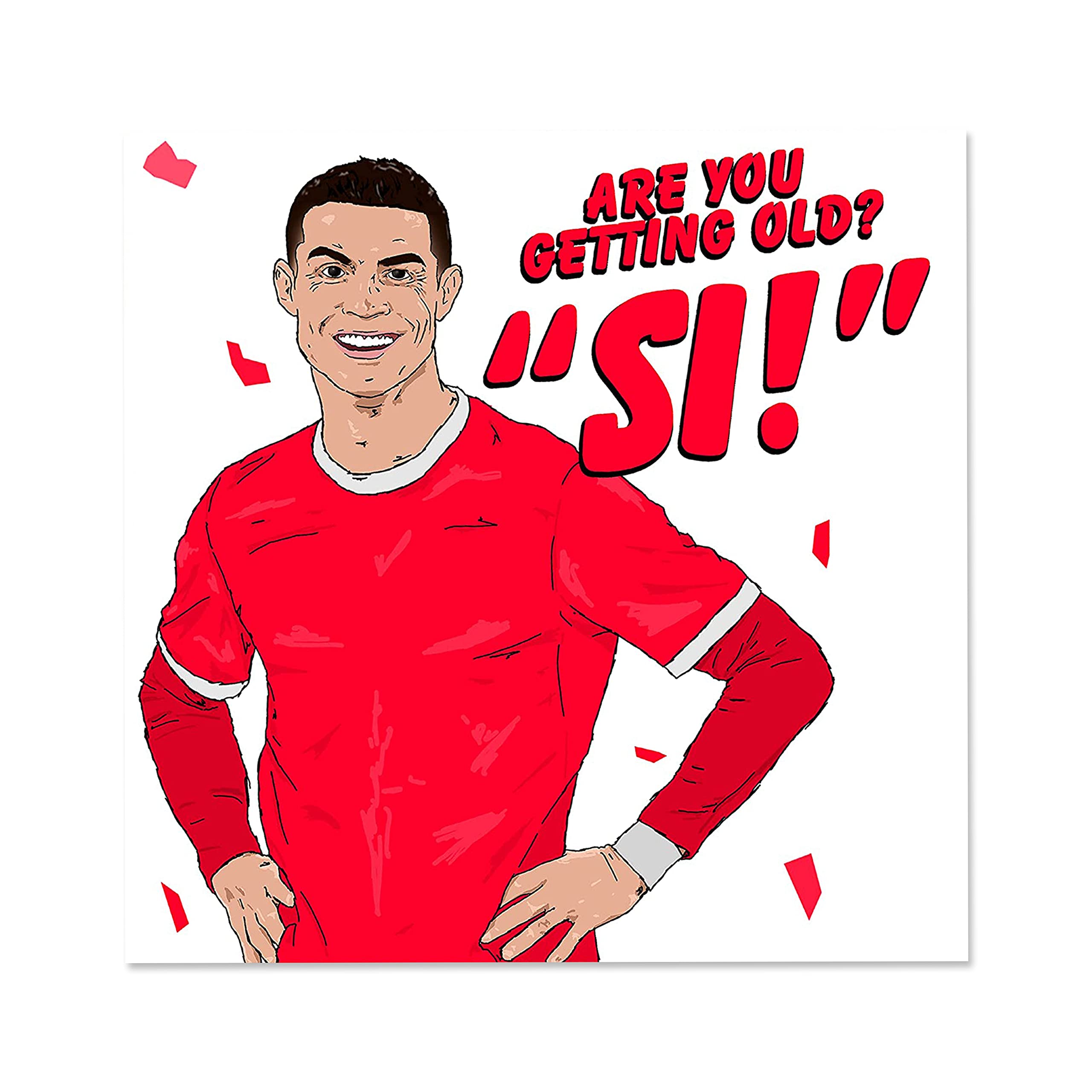 NotNiceThings Cristiano Ronaldo Birthday Card, Man United Birthday Cards for Him, Football Birthday, Manchester United, Boyfriend, Dad, Brother, Football