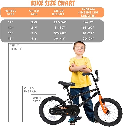 Miniatura 8 de Bicicleta para niños con ruedas de entrenamiento, bicicleta BMX con pedales para niños de 2 a 4 años, regalo de cumpleaños