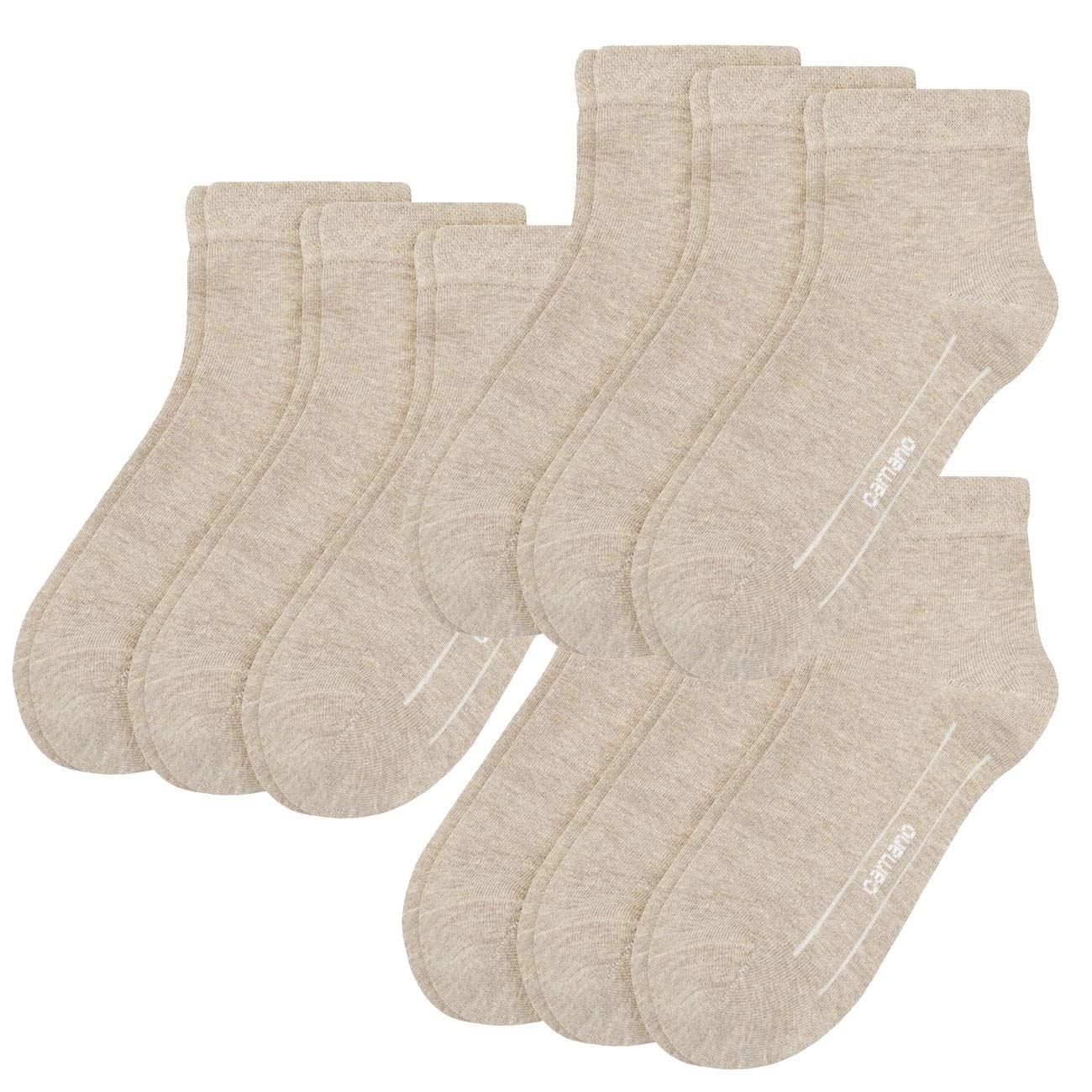 CAMANO Kinder Kurzsocken CA-Soft Quarter 3er Pkg. Schwarz