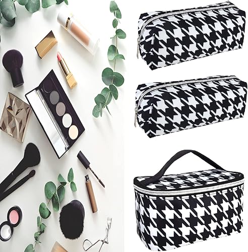 Miniatura 3 de Juego de neceser de 4 piezas, impermeable, para el hogar, estuche de viaje para cosméticos, bolsas de maquillaje para mujeres con asa, cremallera,