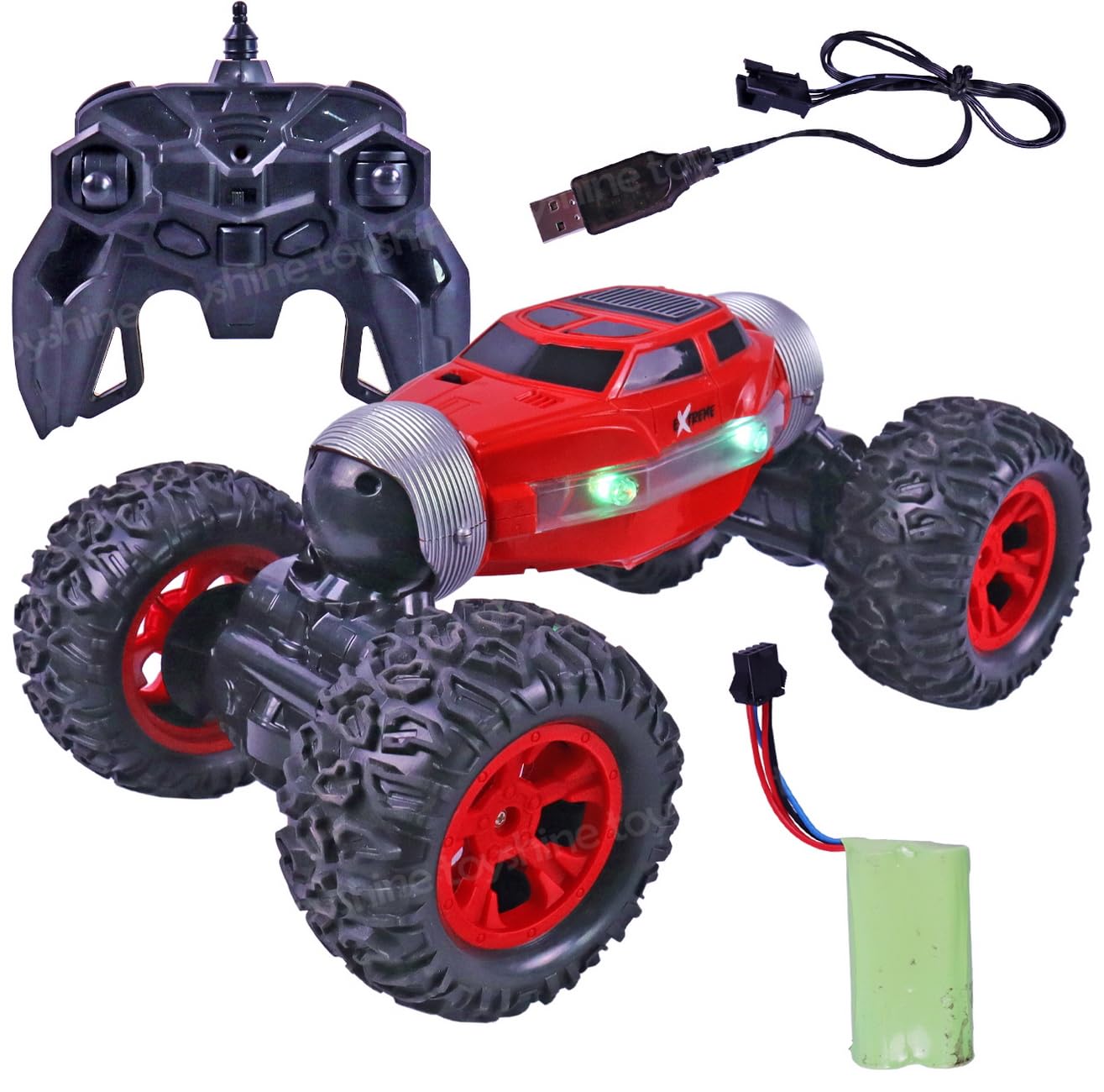 See full amazon price history chart for Toyshine 1:16 Scale 2.4GHz Four-Wheel Drive Double Mode Dual Sided Rotating Inbuilt with Chassis Elevated System and vaccum Tyres Remote-Controlled Rechargeable Toy car - Red Toyshine 1:16 Scale 2.4GHz Four-Wheel Drive Double Mode Dual Sided Rotating Inbuilt with Chassis Elevated System and vaccum Tyres Remote-Controlled Rechargeable Toy car - Red (B0D8KR7MKZ) Amazon Price History, Amazon Price Tracker