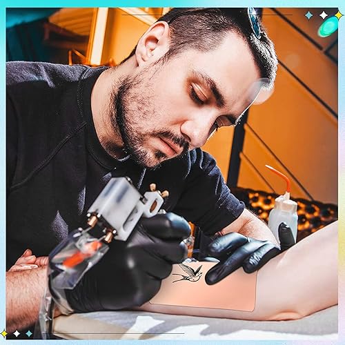 Miniatura 6 de Piel de práctica falsa  Beoncall 15 piezas en blanco tatuaje práctica de la piel 7.4 x 5.6 pulgadas de doble cara uso tatuaje piel microblading ceja