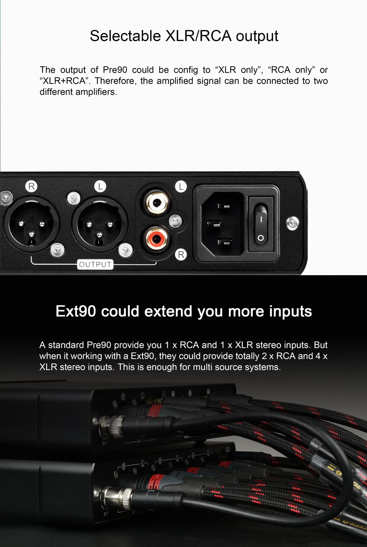 Topping PRE90 Preamplifier Hi-Res Audio NFCA Modules RCA Balanced
