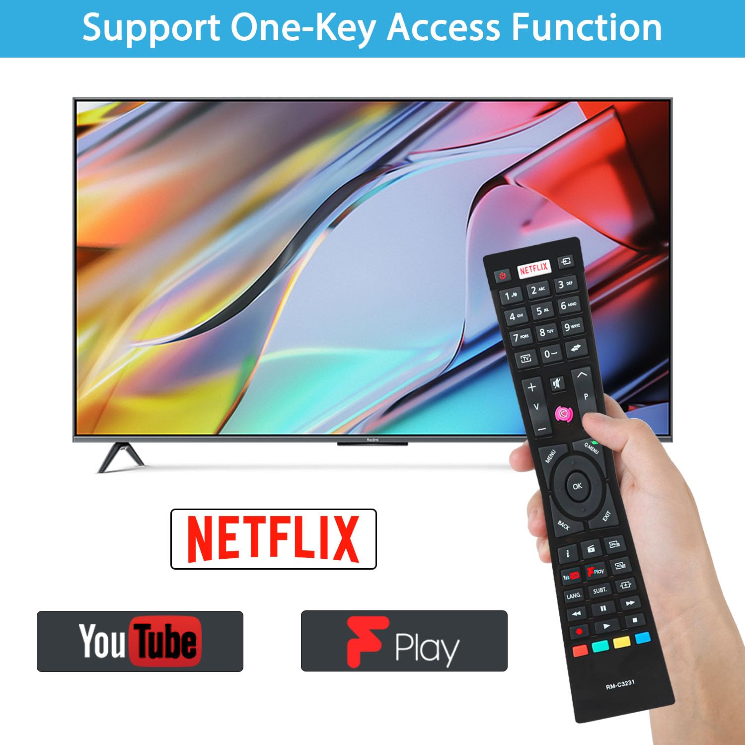 ALLIMITY RMC3232 RM-C3232 Télécommande Remplacer Pour JVC 4K