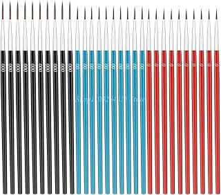 R6FF 30x/Small Liner Tip Paint Brush Fine Paint Brushes with 3 Size #0#00#000