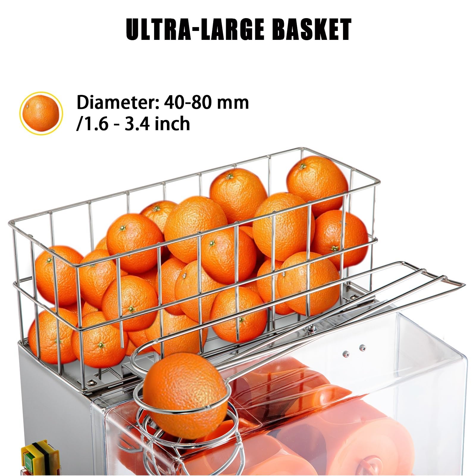 Máquina eléctrica para Exprimir Zumo de Naranja, exprimidor portátil eficiente, batidora, mezcladora de Alimentos Frescos, exprimidor para Uso doméstico y Comercial,