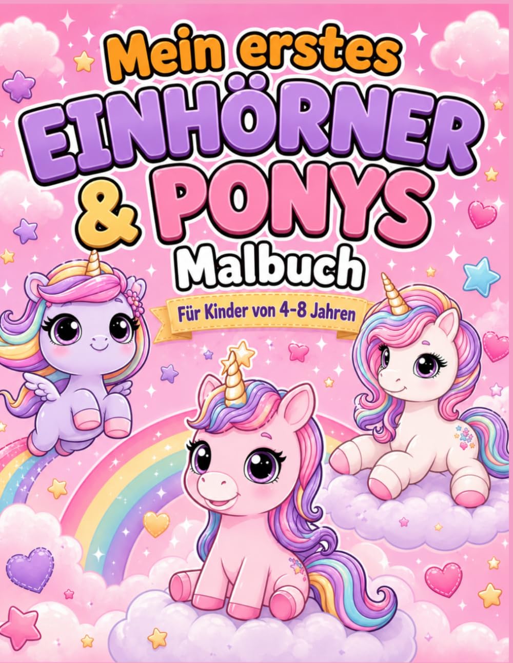 Mein erstes Einhörner und Ponys Malbuch: Für Kinder von 4 bis 8 Jahren (Meine ersten Malbücher)