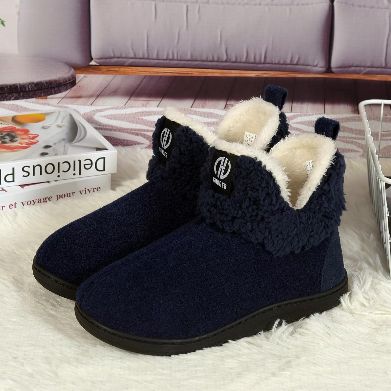 Chausson Femme RockDove Avec Mousse Mémoire Forme - Semelle Antidérapante - Lavable En Machine