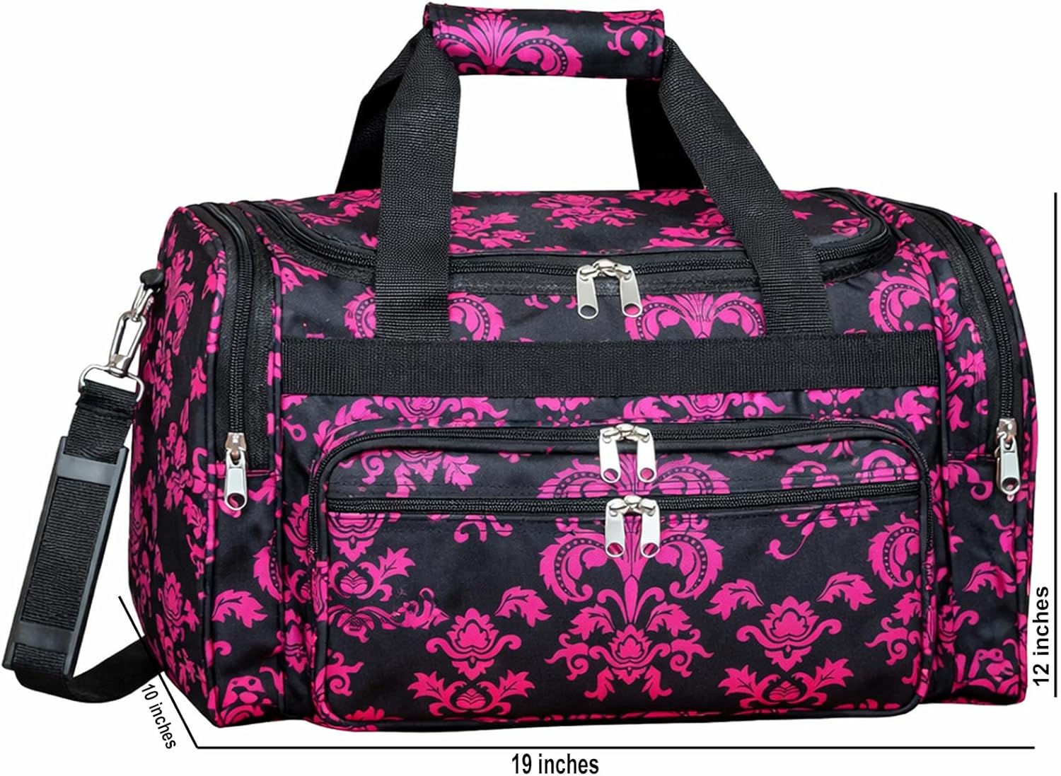 World Traveler Damask, Black Pink Dama, One Size (81T19-631)