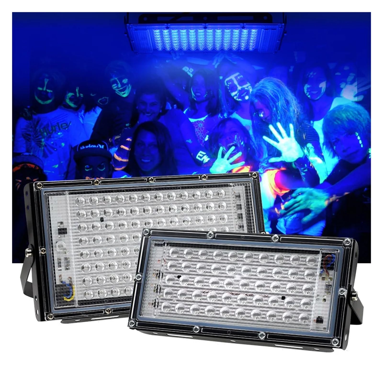 LED 100W/300W Violettlicht 365nm UV-Härtungslampe 395nm Fluoreszenz-Detektionslampe Schattenlose Klebstoff-UV-Härtungslampe Grünes Ölharz(405nm,200W)
