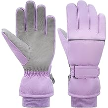 Kids Winter Ski Gloves Waterproof Children Girls Boys Fleece Thermal Snowboard Snow Gloves Mittens for Cold Weather