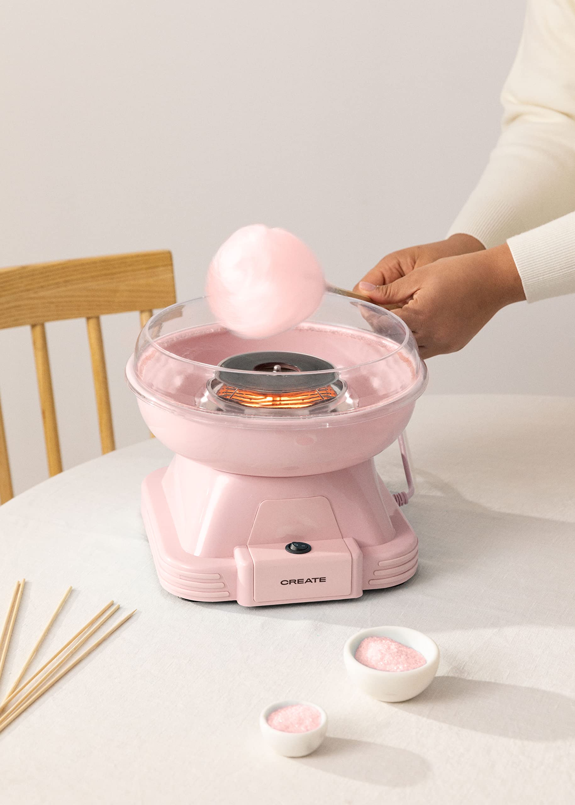 CREATE/COTTON CANDY MAKER/Machine à barbe à papa Rose / 500W