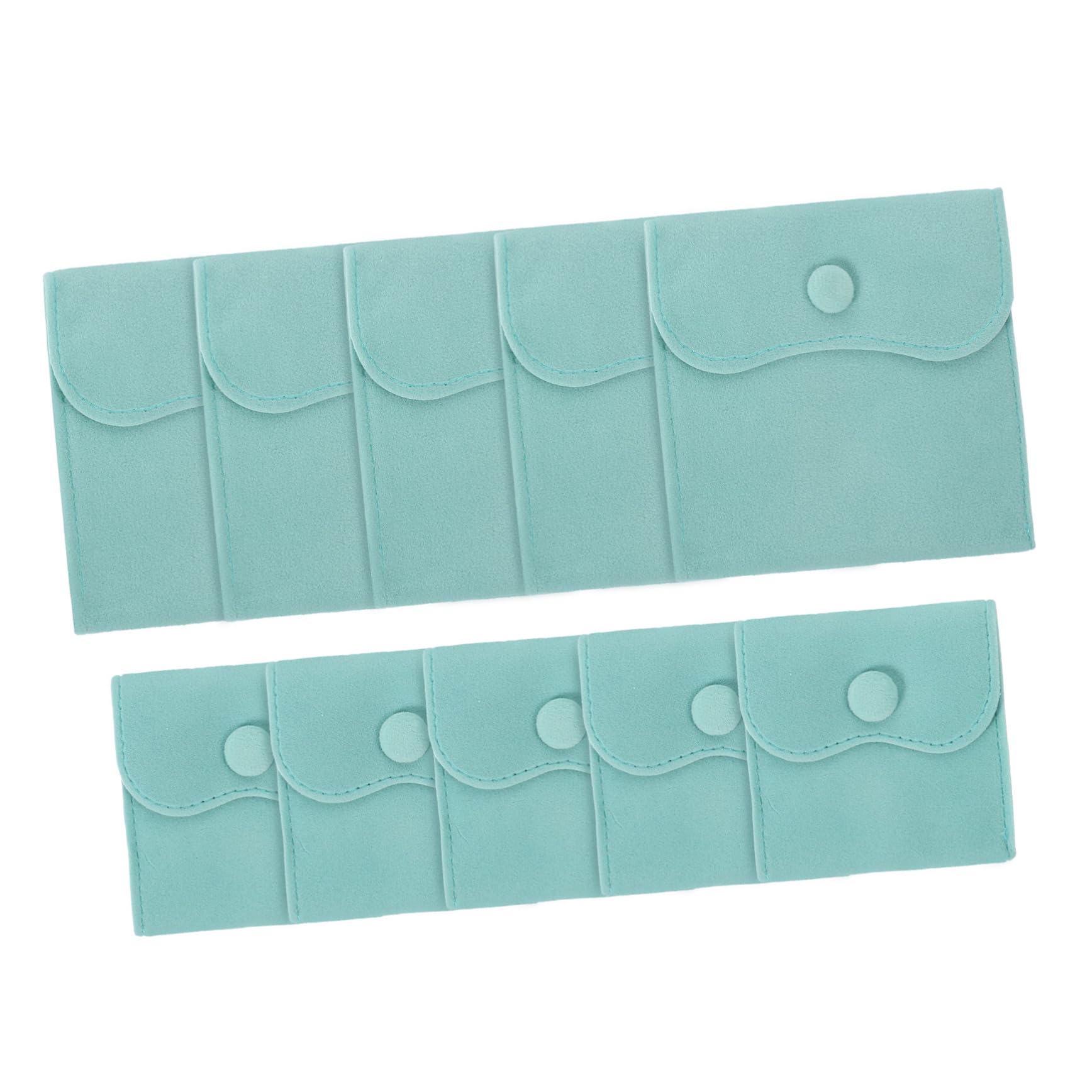 PACKOVE 40stücke Schmuckaufbewahrungstaschen Teiliges Kleine Samtbeutel Mit Druckknopf Für Ringe Ohrringe Und Halsketten Für Hochzeiten Geburtstagsfeiern Und Reisen Aquablau