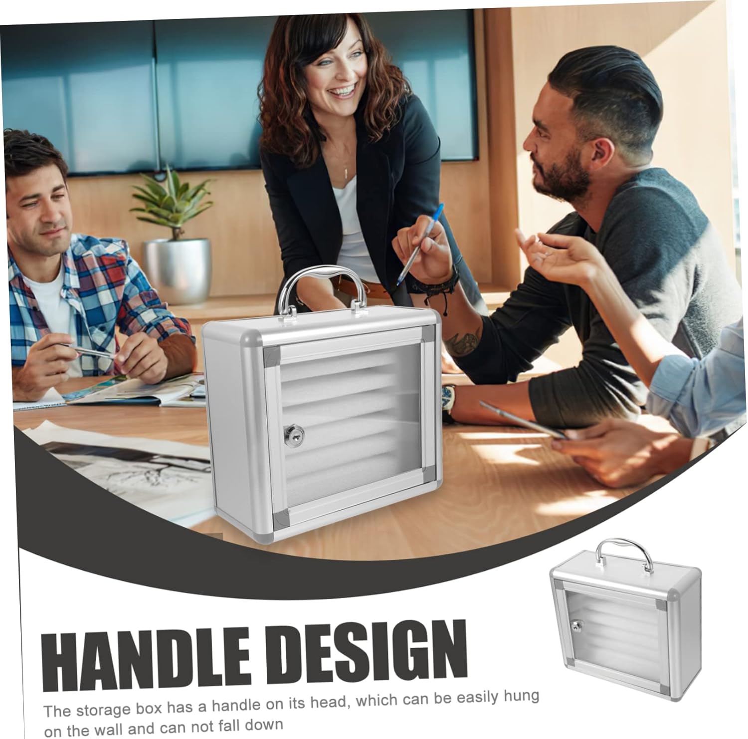 Cell Phone Storage Locker Box with Safety Lock Stylish Phone Jail for Offices Schools and Restaurants Wall Mounted Design Padded Interior