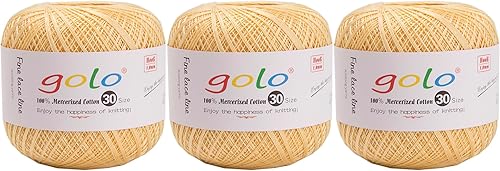 Miniatura 94 de golo Hilo de ganchillo para tejer a mano tamaño 30 hilo de tatuaje Hibiscus color-166 166-Hibiscu,oro 160,202 Azul Mar,203 Aguacate,206 verde,208