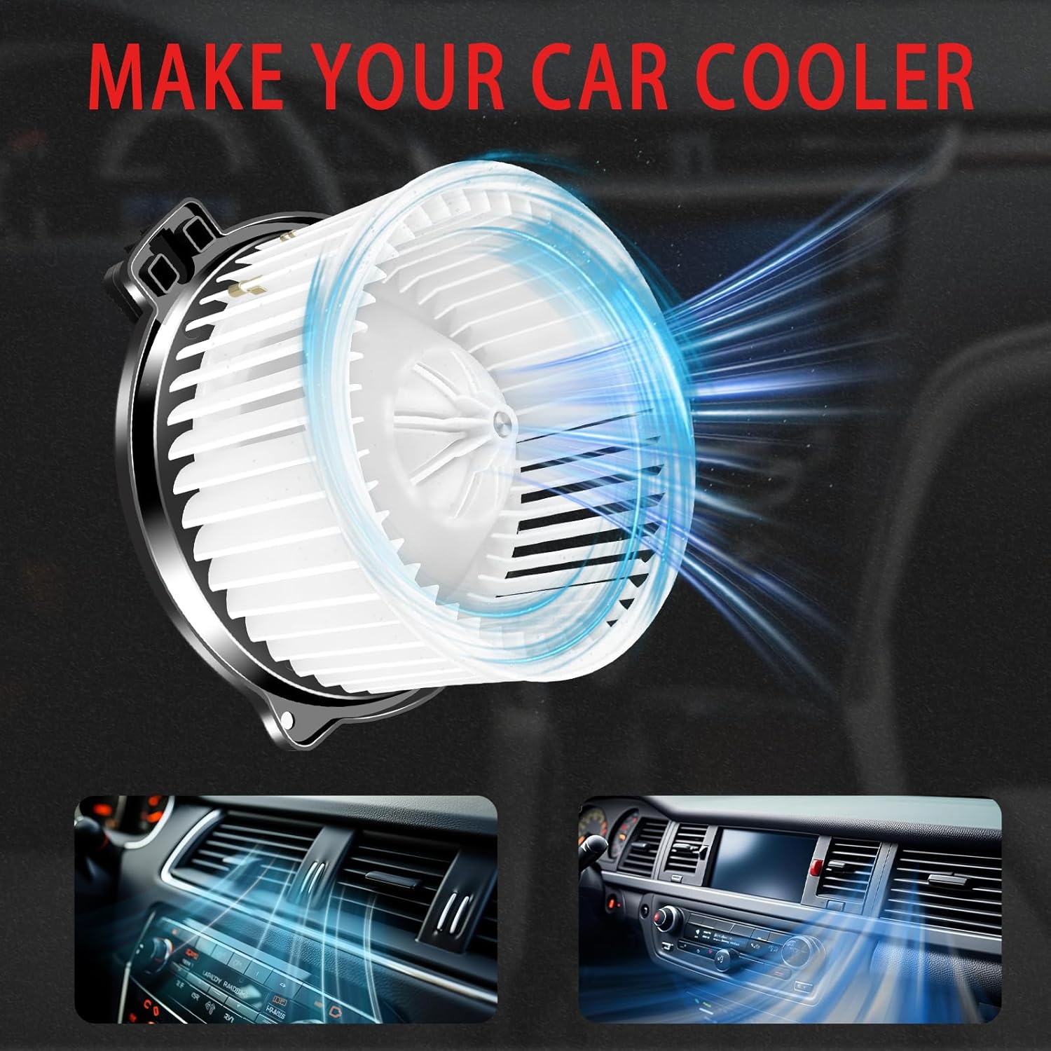 AC Blower Motor Fan Heater Motor Replacement 700063 Compatible with Toyota for Sequoia 2001 2002 2003 2004 2005 2006 2007, for Tundra Crew Cab 2004-2006 87103-0C022