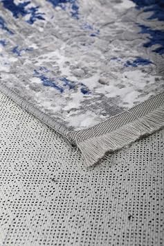 Halı Lacivert Cool Yıkanabilir Saçaklı Delüxe Kesme Yolluk Kilim Salon Halısı Modelleri, 986AS13MAVİ 100x200