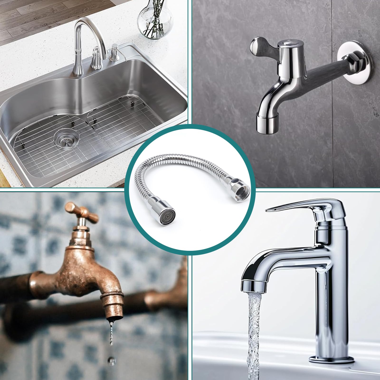 Grifo De Cocina Con Manguera Flexible, Grifo De Agua | Meses Sin Interés